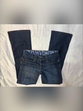 Vintage Lowrise Darkwash Flared Jeans